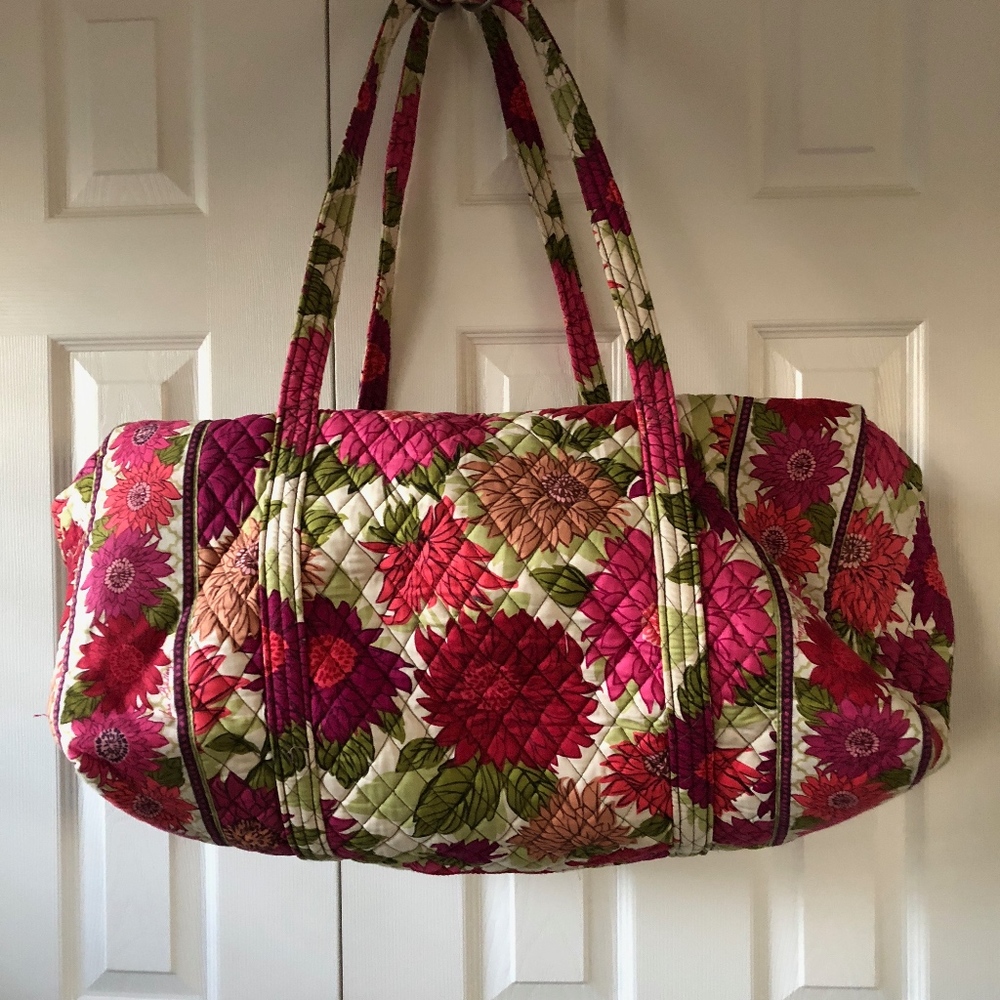 Iconic Large Dahlia Vera Bradley Duffel
